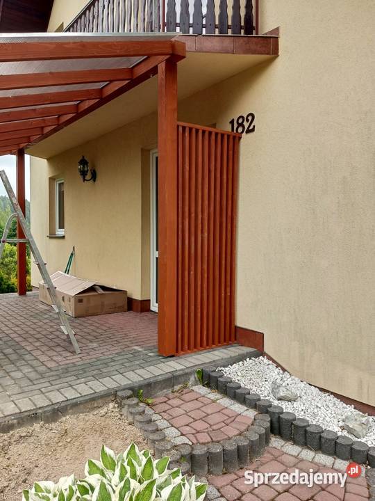 Zadaszenie tarasu balustrada dach poliwenglan Batowice