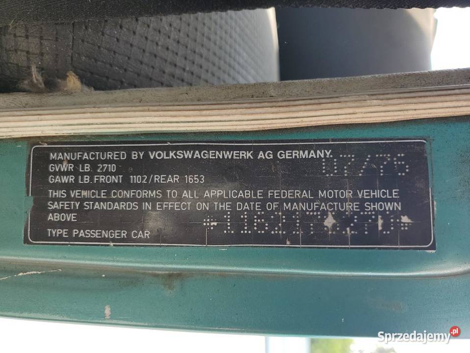 VW 1976 VOLKSWAGEN BEETLE Garbus Piotrków Trybunalski