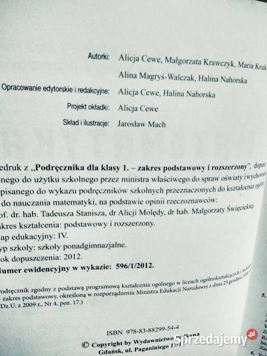 Matematyka w otaczającym nas świecie 1 Warszawa