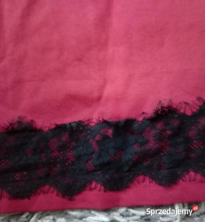 Sukienka bordowa dół koronka małopolskie Chrzanów sprzedam