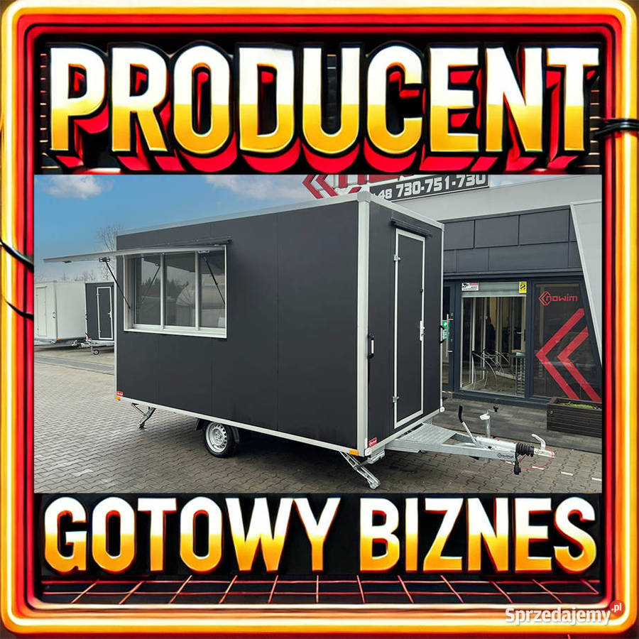 przyczepa gastronomiczna 4 m gotowy biznes Kotlin