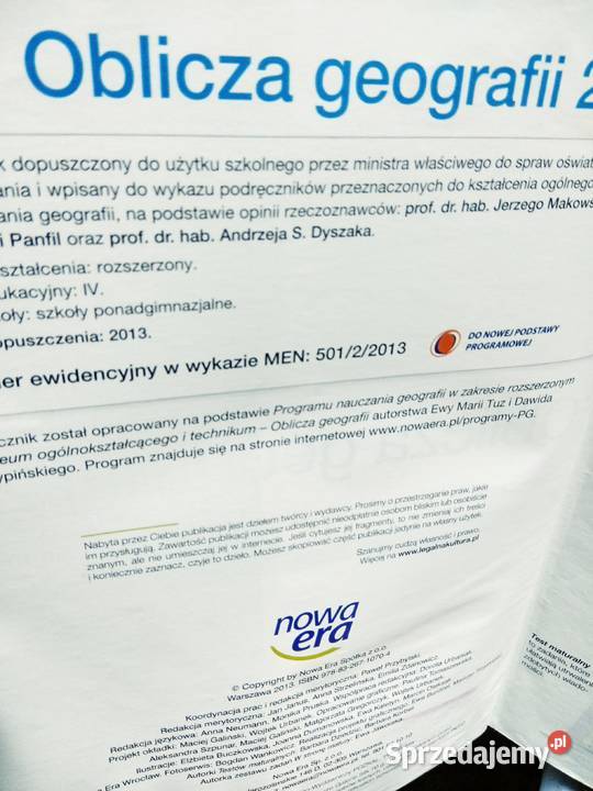 Oblicza geografii 2 podręczniki ponadgimnazjalne mazowieckie Warszawa