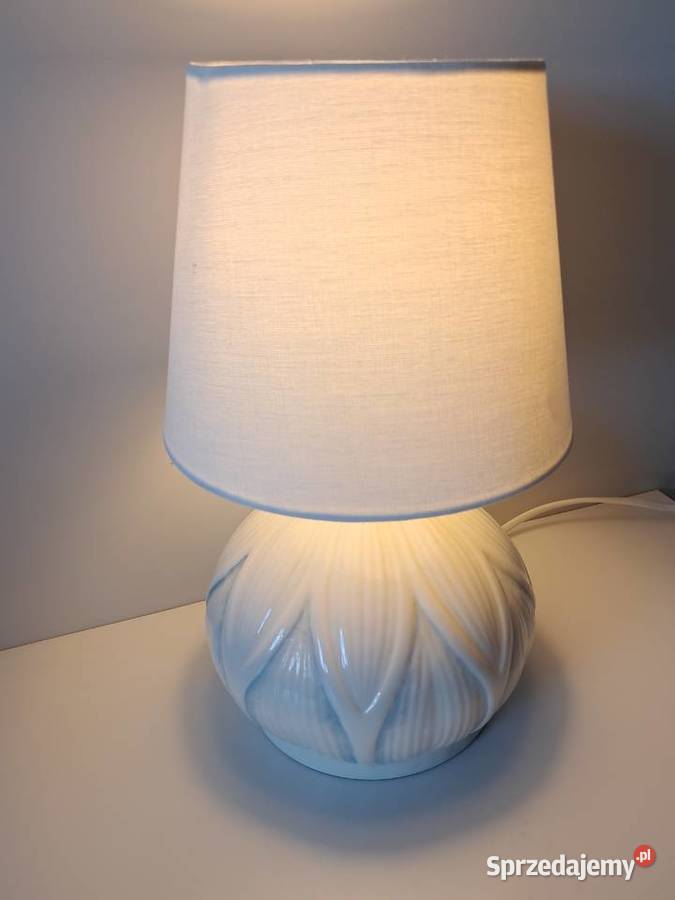 Lampa Ceramiczna Belleek Lotus Blossom Vintage Lampy stołowe i nocne Kraków sprzedam