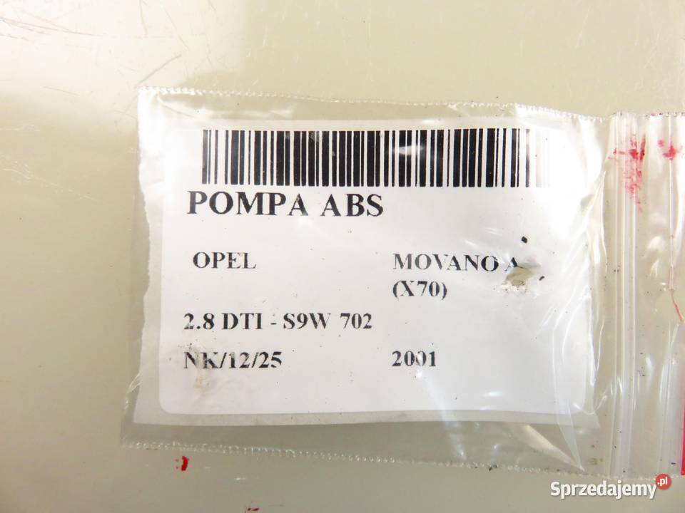 POMPA ABS OPEL MOVANO A X70 10094614033