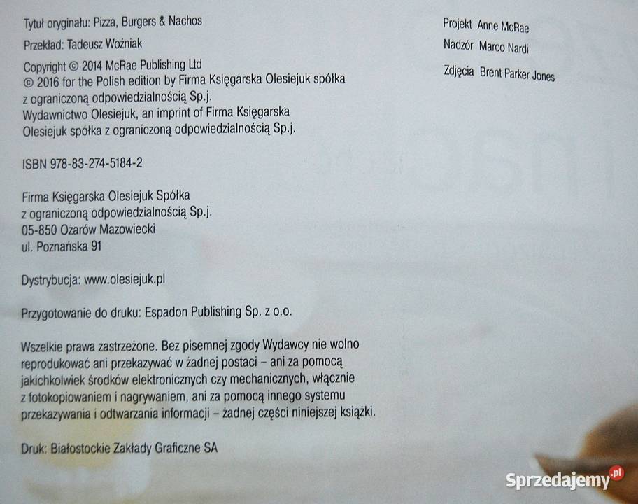 Pizze burgery i nachos Carla Bardi Notatnik Lublin