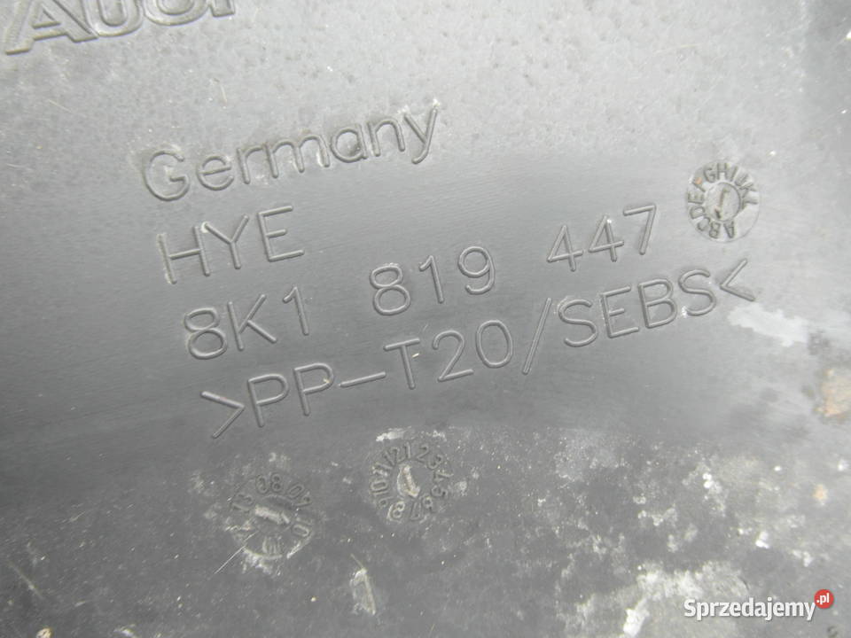 PODSZYBIE OSŁONA 8K1819447 AUDI A4 S4 A5 S5