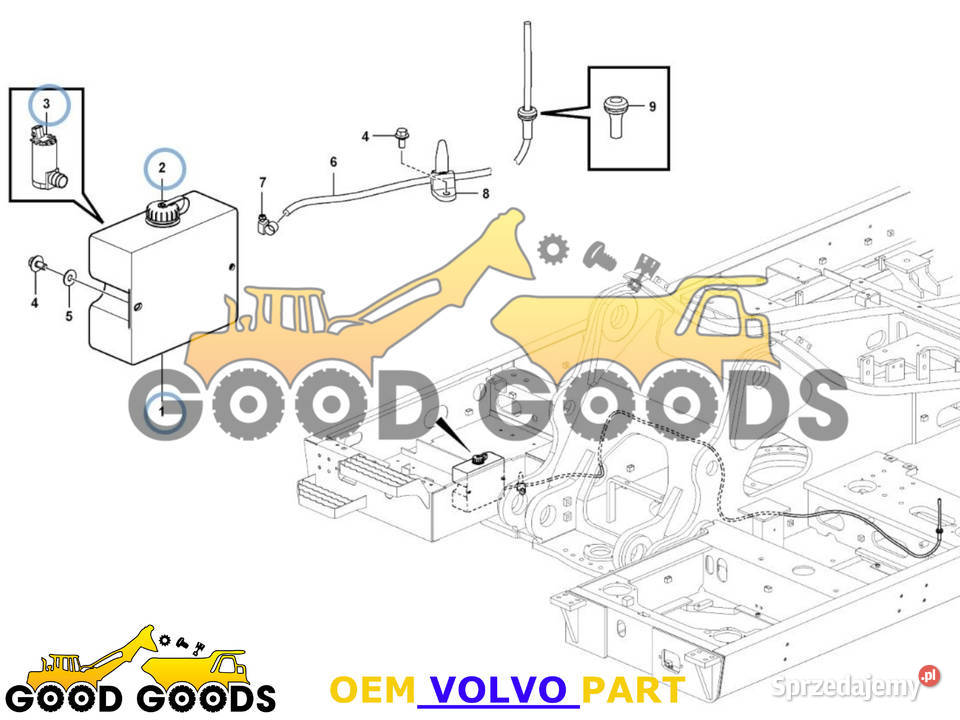 VOLVO ZBIORNIK PŁYNU SPRYSKIWACZY Z POMPKĄ Władysławów
