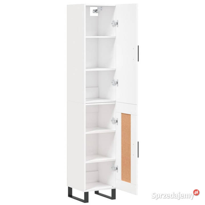 Wysoka szafka biała 345x34x180 materiał Warszawa