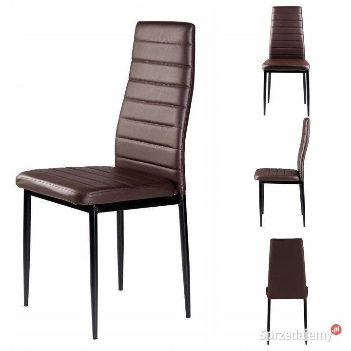 Zestaw 4 krzeseł do salonu jadalni z ekoskóry Bielsk Podlaski