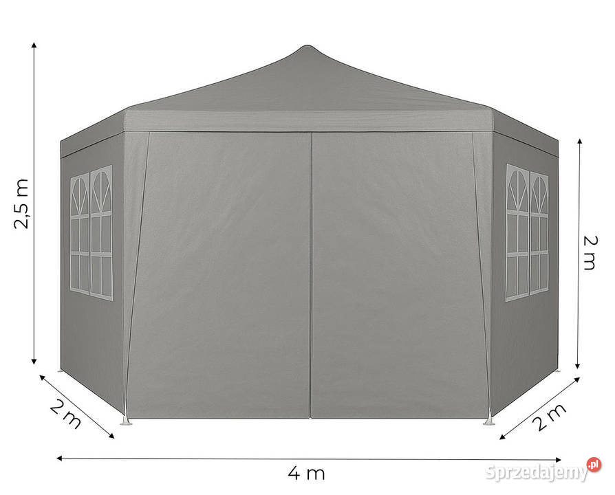 Namiot pawilon ogrodowy handlowy 2x2x2 m z Smogorzów
