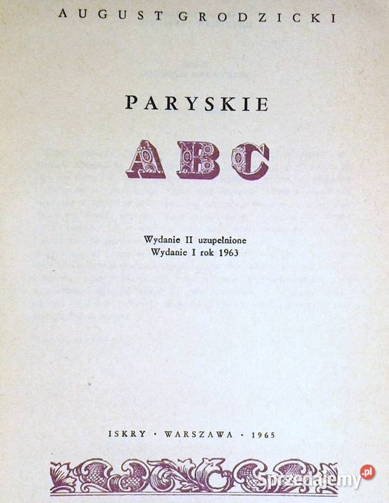 Paryskie ABC August Grodzicki Chełm