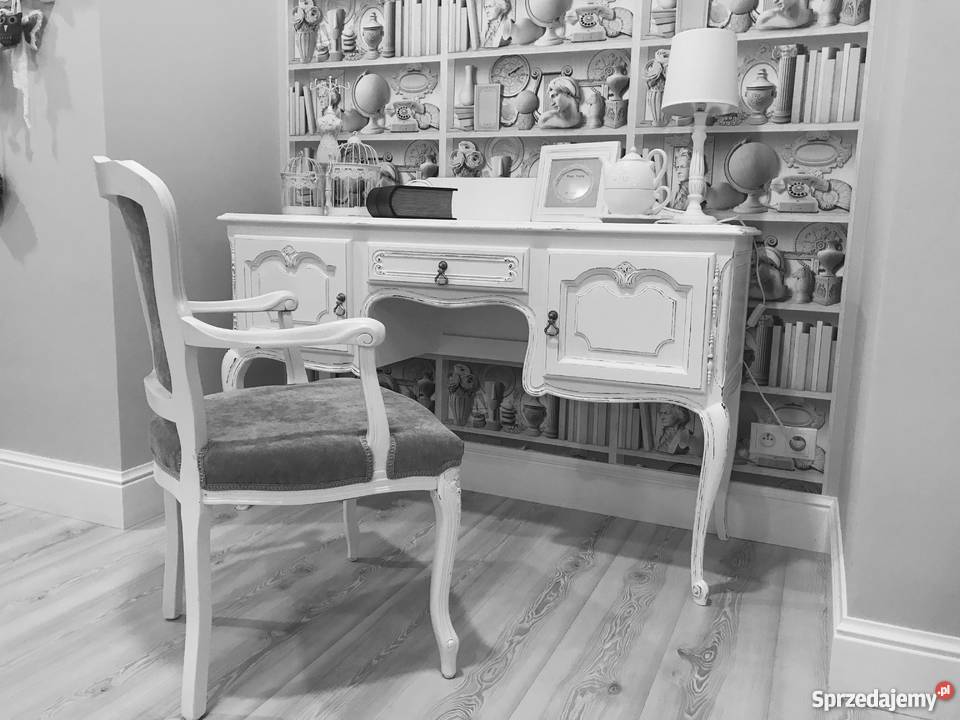 Biurko księżniczki białe Ludwik shabby chic 130cm Nowy Tomyśl
