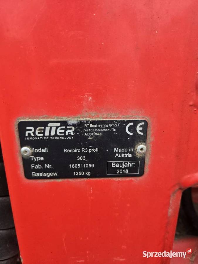 Zgrabiarka taśmowaReiter Respiro r3 profi Rinder Grodków sprzedam