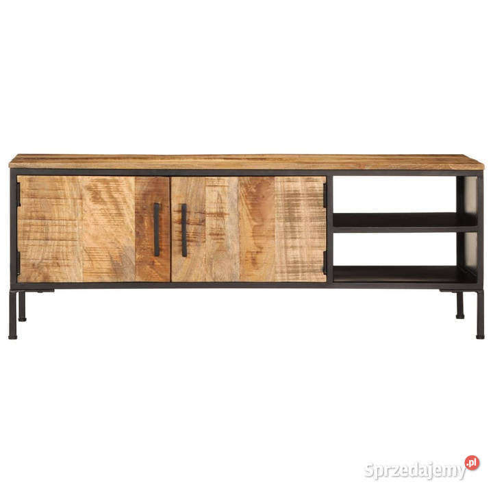 Szafka pod TV 110x35x40 surowe lite drewno mango