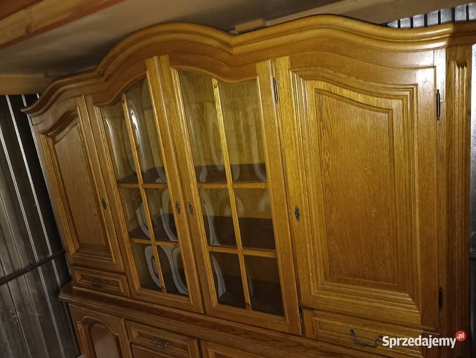 Witryna kredens dębowy lubuskie Trzebicz