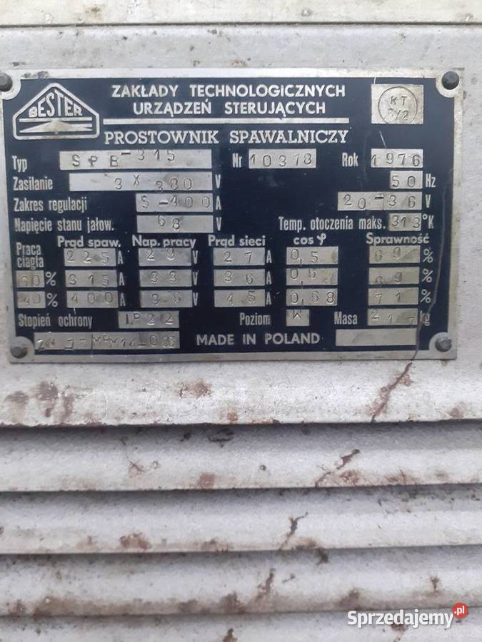 Spawarka Bester Spb 315 w zlomu lubuskie Sulechów