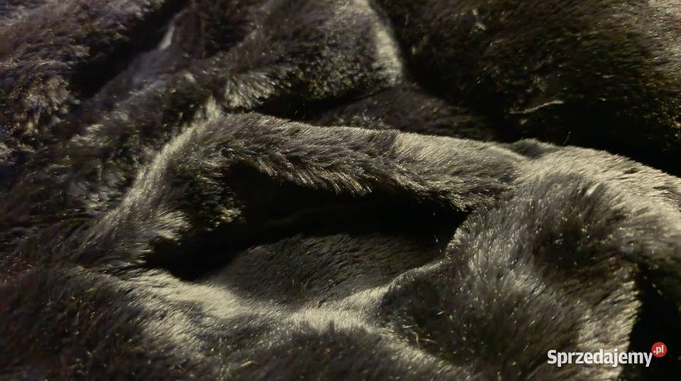 PullBear futro damskie S czarne długie płaszcz Bielsko-Biała sprzedam