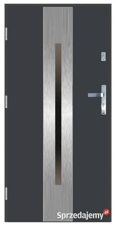 Drzwi wejściowe do domu GI32 INOX Antracyt 90