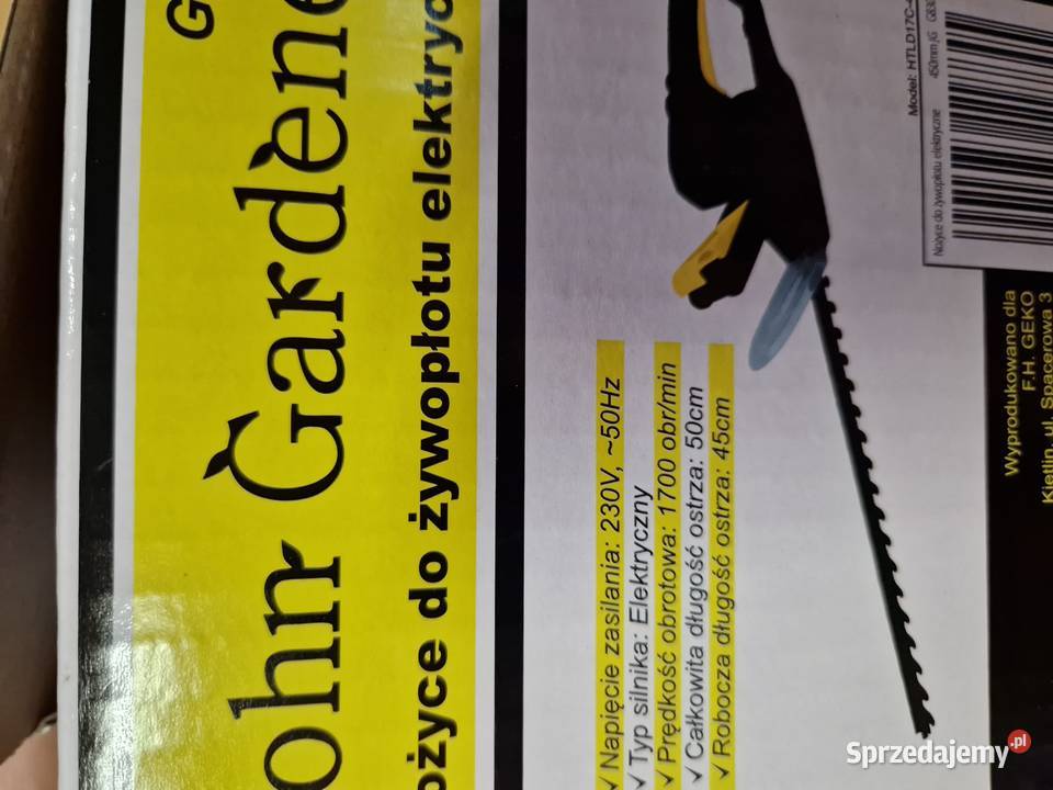 Nożyce do żywopłotu elektryczne 450mm JG geko Głogowa