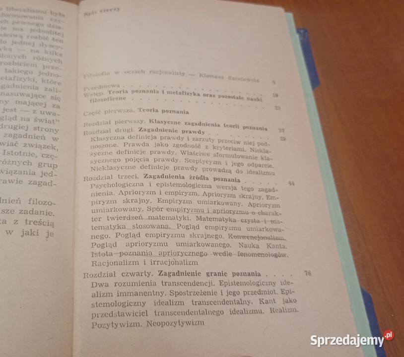 Zagadnienia i kierunki filozofii teoria poznania Podręczniki sprzedam
