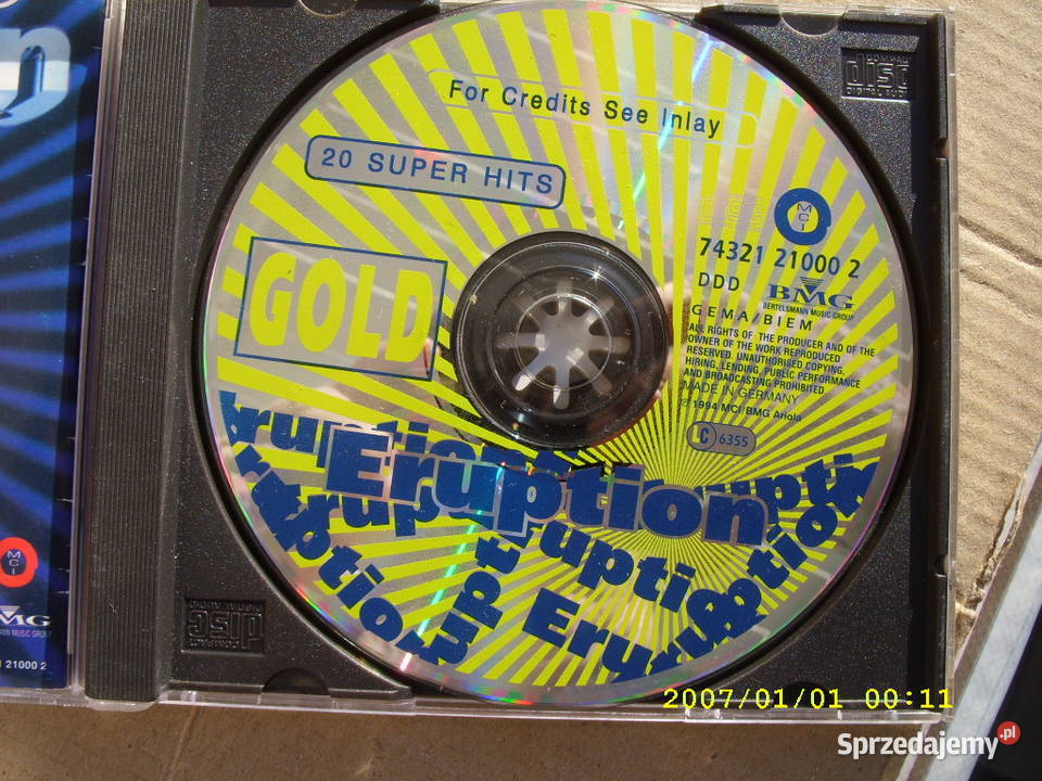 Sklad CD ERUPTION GOLD 20 SUPER HITS BMG Muzyka Wołów sprzedam