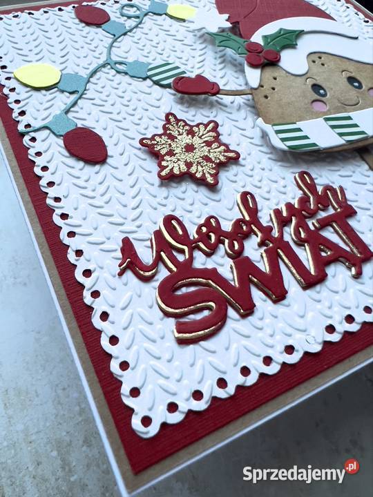 Kartka świąteczna Boźe Narodzenie ręcznie podkarpackie Mielec