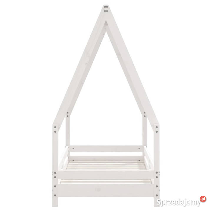 Rama łóżka dziecięcego biała 70x140 drewno Meble