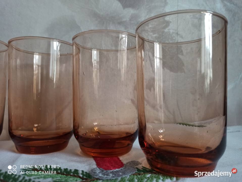 Szklanki szkło łososiowe podlaskie Białystok