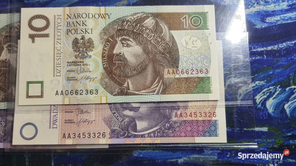 Zestaw 10 20 złotych 2012 s AA UNC Warszawa