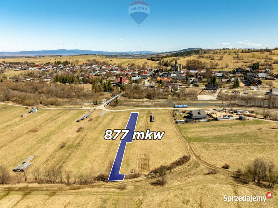 DZIAŁKA BUDOWLANA CHOCHOŁÓW 877m2 Chochołów