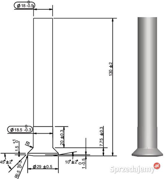 Sworzeń zawiasu 507003KR Kamionna