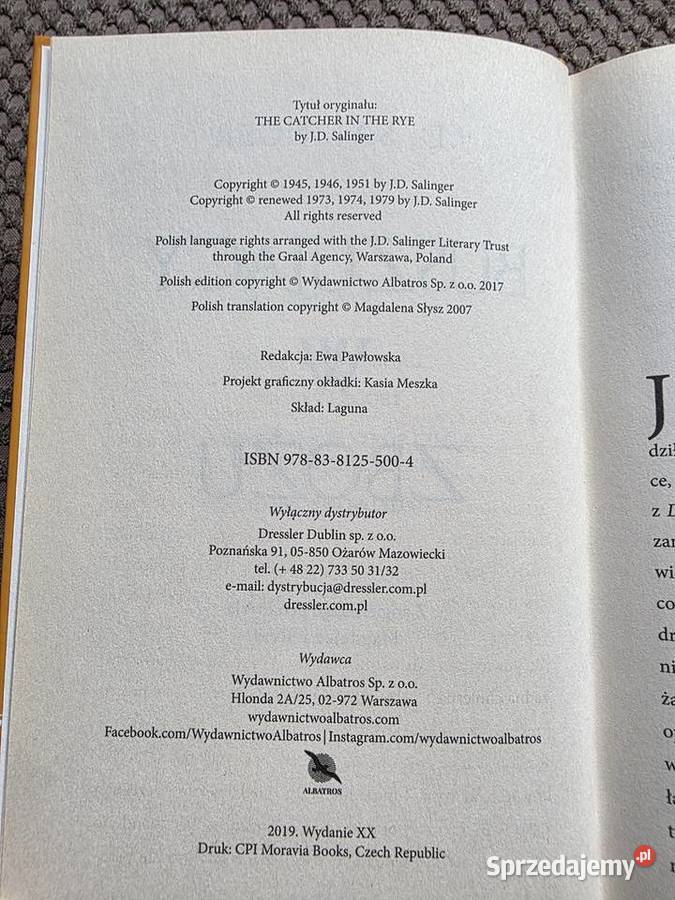 Buszujący w zbożu J D Salinger Kraków