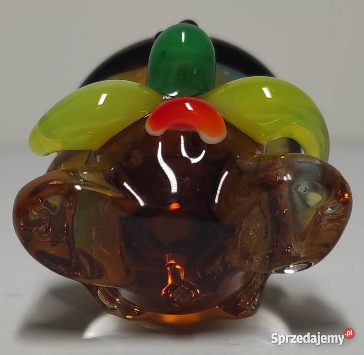 Szklany chłop wąsacz w berecie ze szkła kolorowy Warszawa