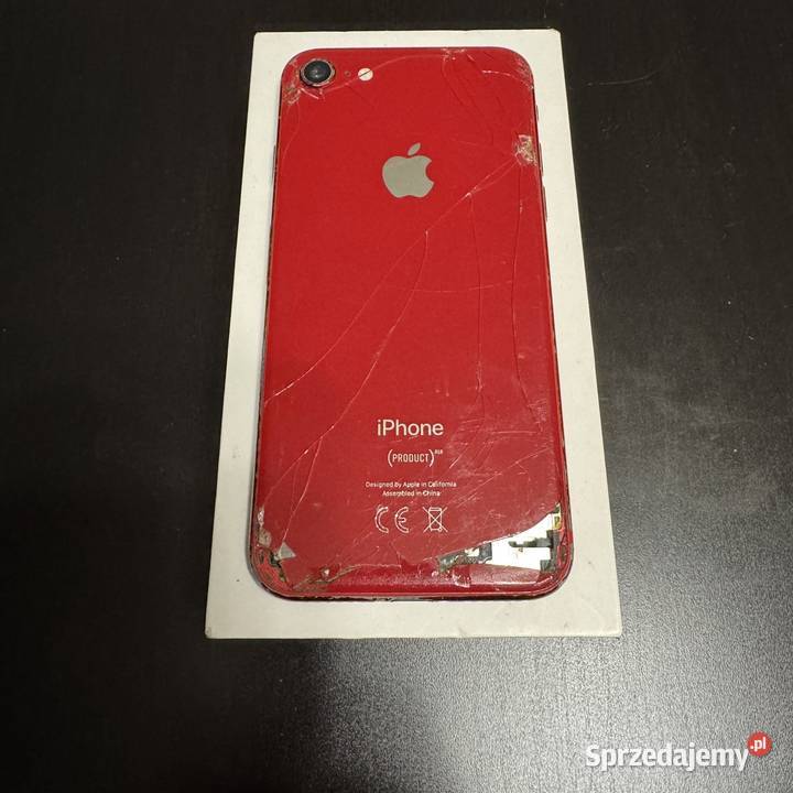 iPhone 8 64GB RED Zbita szyba przódtył Pudełko Warszawa