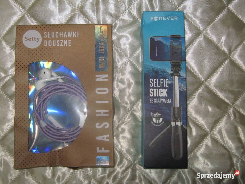 Selfie Stick ze statywem i Słuchawki douszne mazowieckie