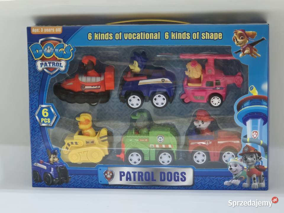 Psi patrol 6 pojazdów z napędem z figurkami Katowice sprzedam