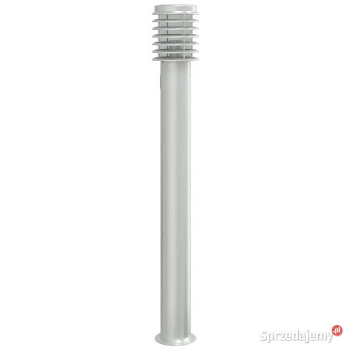 Lampy ogrodowe na słupku z gniazdkiem 3 srebrne Warszawa sprzedam