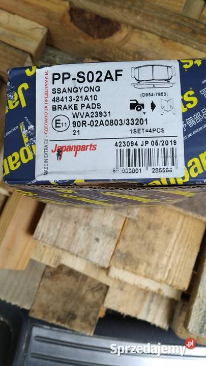 Klocki hamulcowe tył Japanparts PPS02AF Opole sprzedam