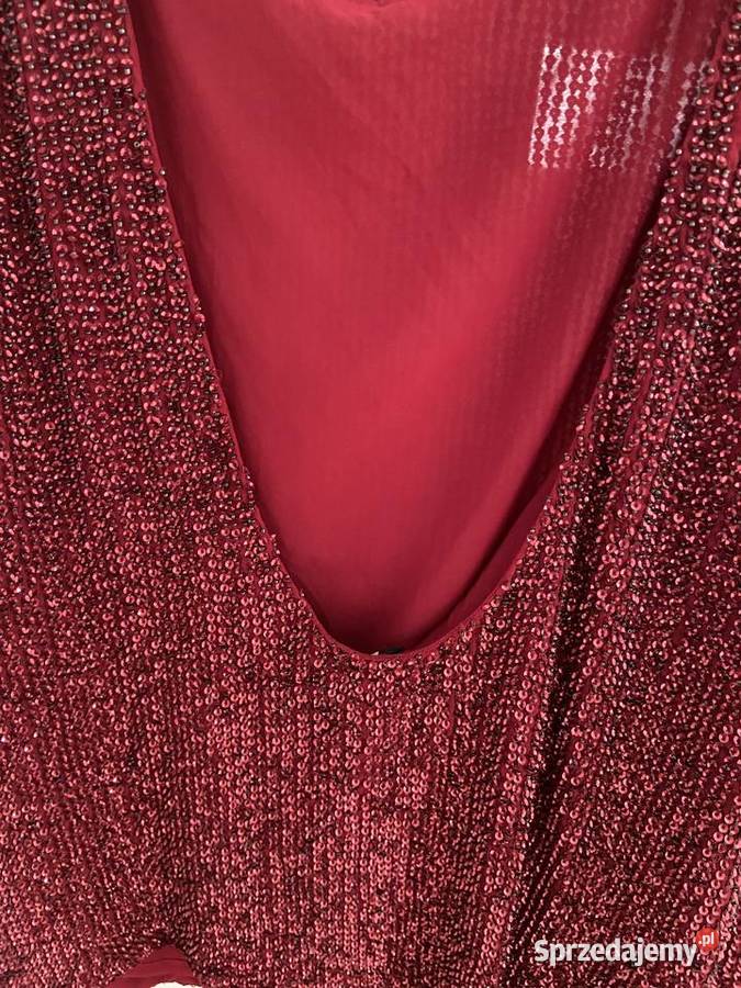 MARCIANO GUESS BLUZKA CEKINOWA BORDOWA długi Lubań