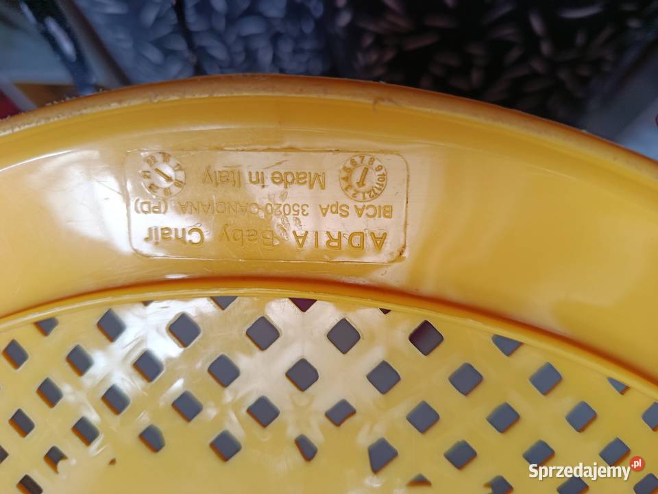 Żółte krzesełko dziecięce z lwem Zduńska Wola sprzedam