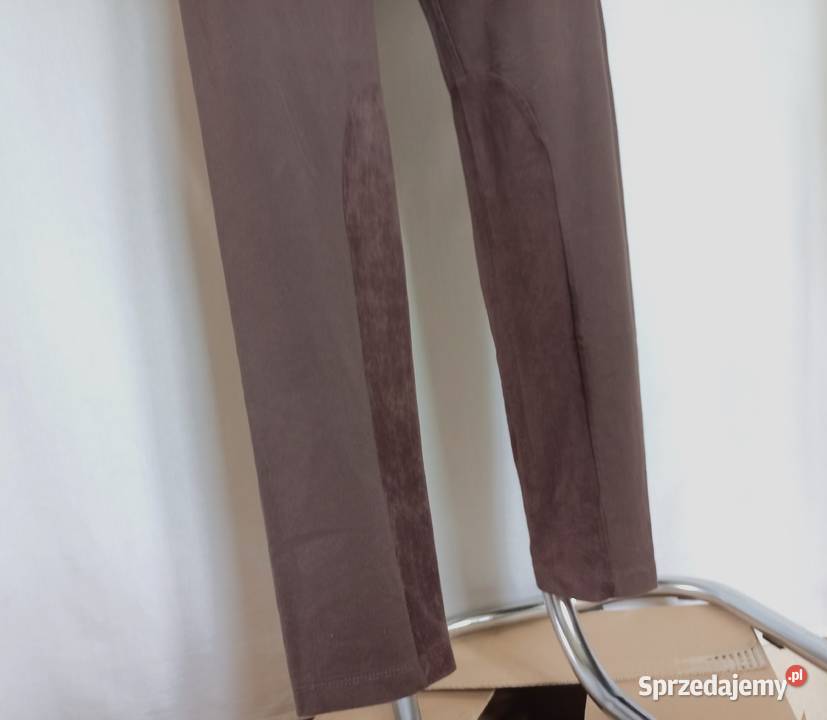 Spodnie brąz Legginsy damskie r 40 bawełna NOWE podlaskie