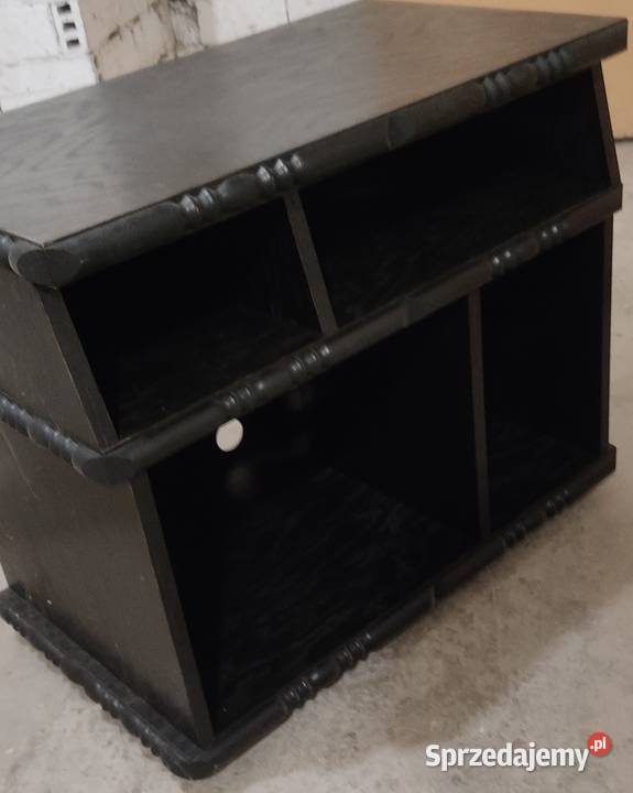 Szafka RTV drewniana czarna Chrzanów sprzedam