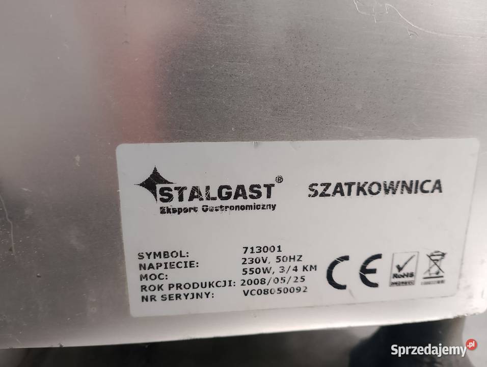 Szatkownica Stalgast 713001 1 tarcza plastry