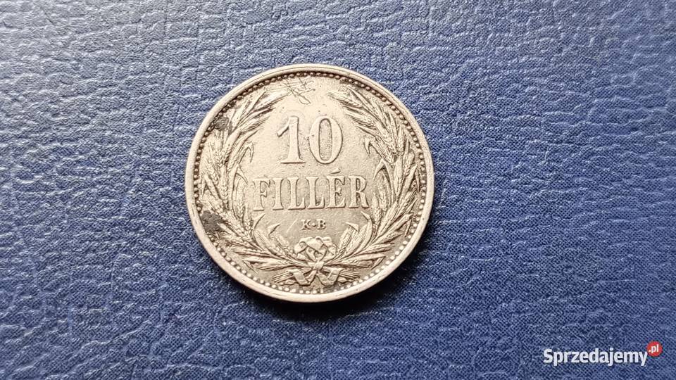 Stare monety 10 filler 1908 Węgry Lesko