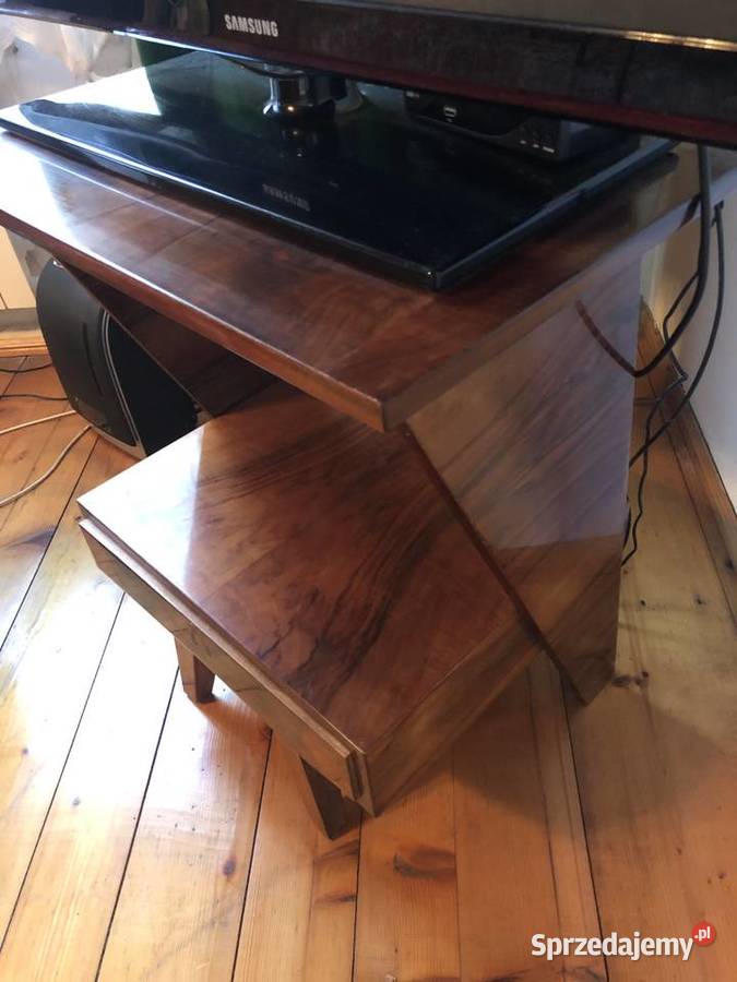 Stolik pomocniczy szafka RTV z szufladą PRL lata Kraków