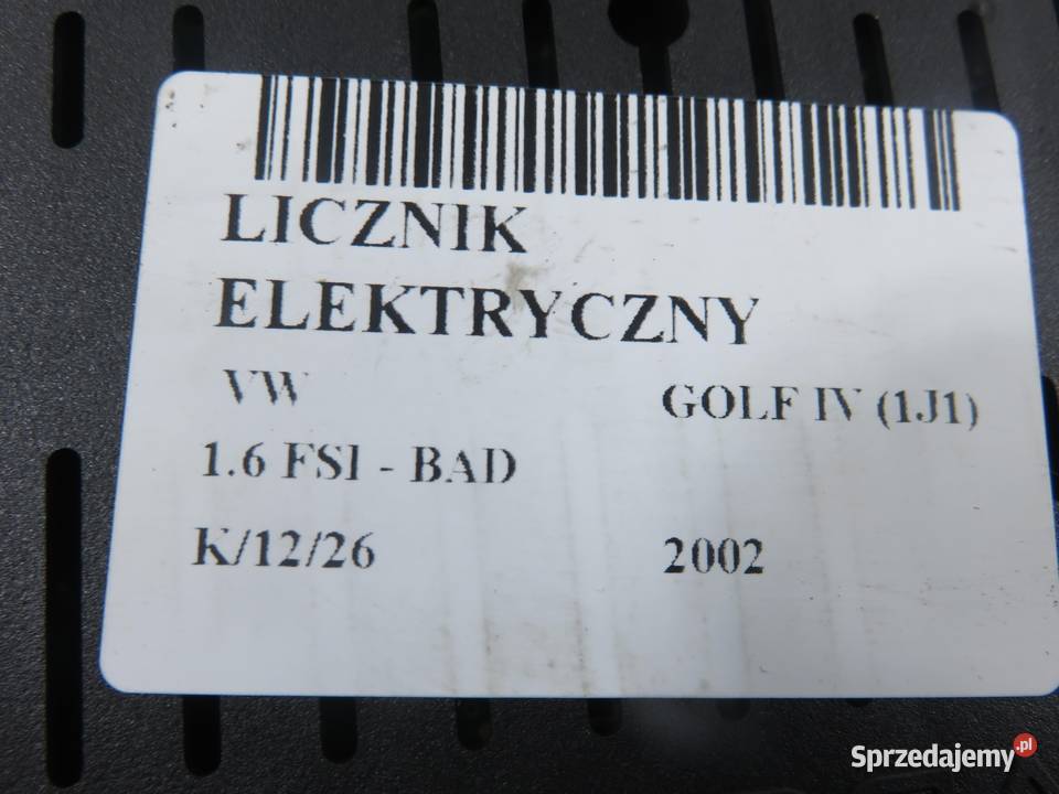 LICZNIK VW GOLF IV 1J1 16 FSI BAD 1J0920826G