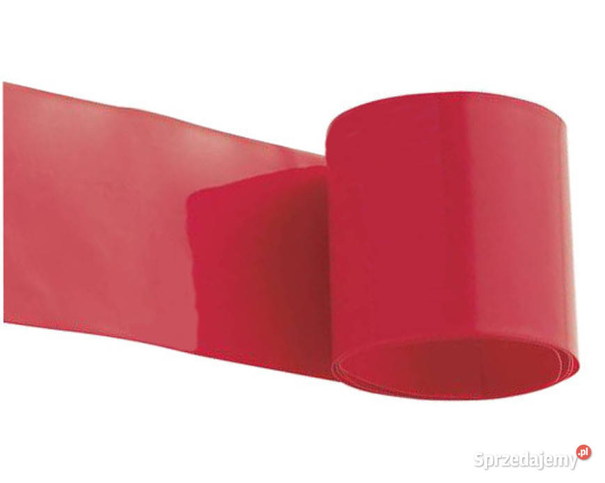 rurka termokurczliwa 130mm 1m czerwona cienka