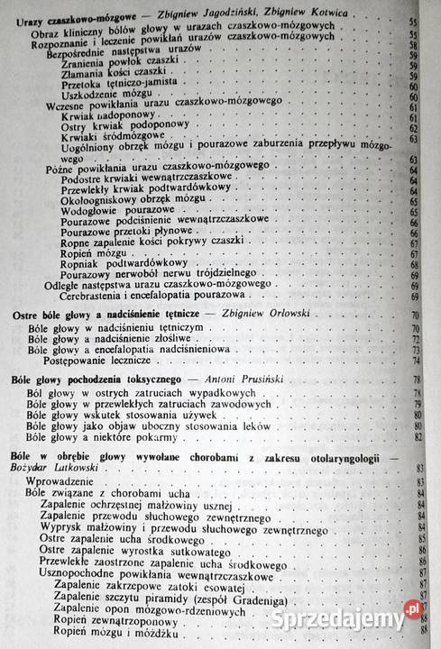 Ostre bóle głowy Antoni Prusiński Chełm sprzedam