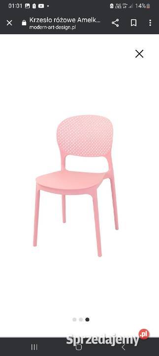 Krzesło różowe designerskie dom ogród