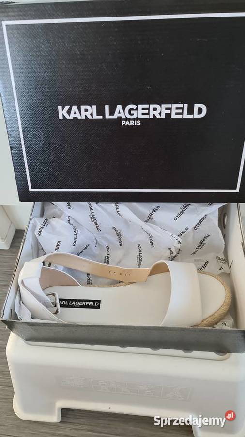 Nowe skórzane espadryle sandały Karl Lagerfeld inna Obuwie Nowogard